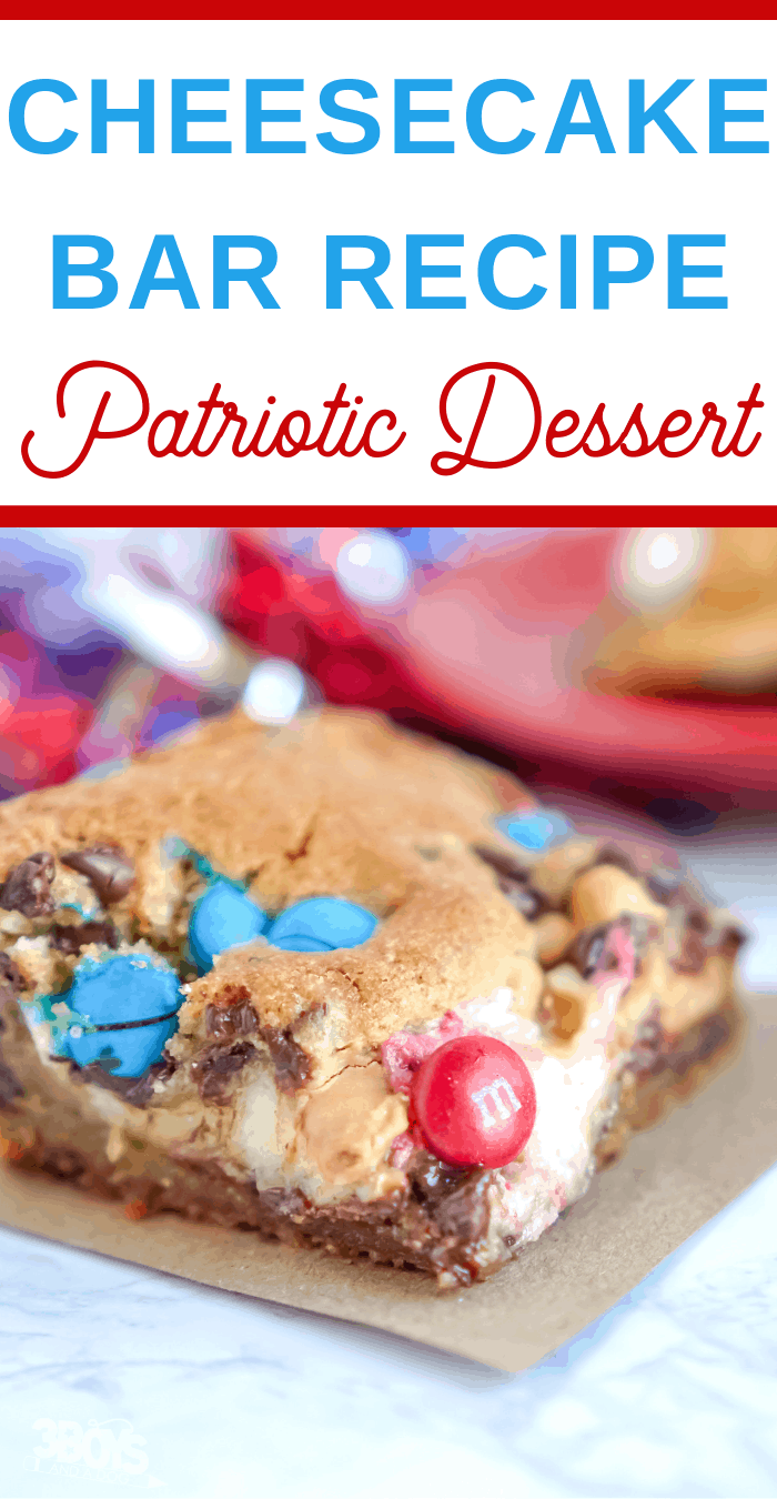 Independence Day recipe with cream cheese and chocolate chips
