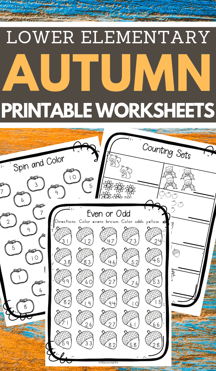 Free Printable Autumn Fun Worksheets For Elementary 3 Boys And A Dog