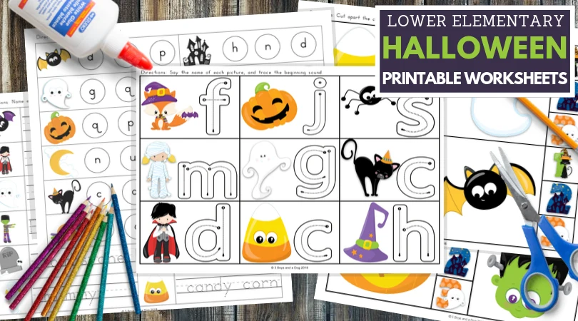 Free Printable Halloween Fun Worksheets for Lower Elementary