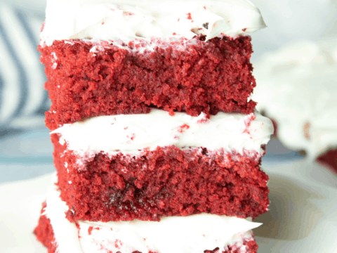 cream cheese iced red velvet brownies