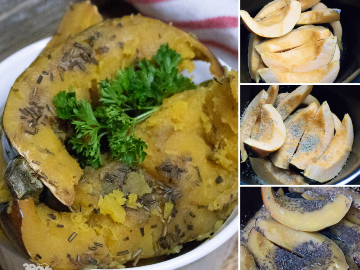 sweet slow cooked acorn squash