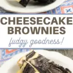 delicious mix of brownies and cheesecake from scratch