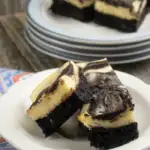 brownie bottom cheesecake squares