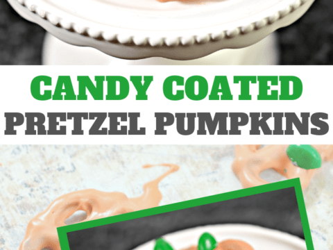 Easy Candy Coated Pretzel Pumpkins for Kids