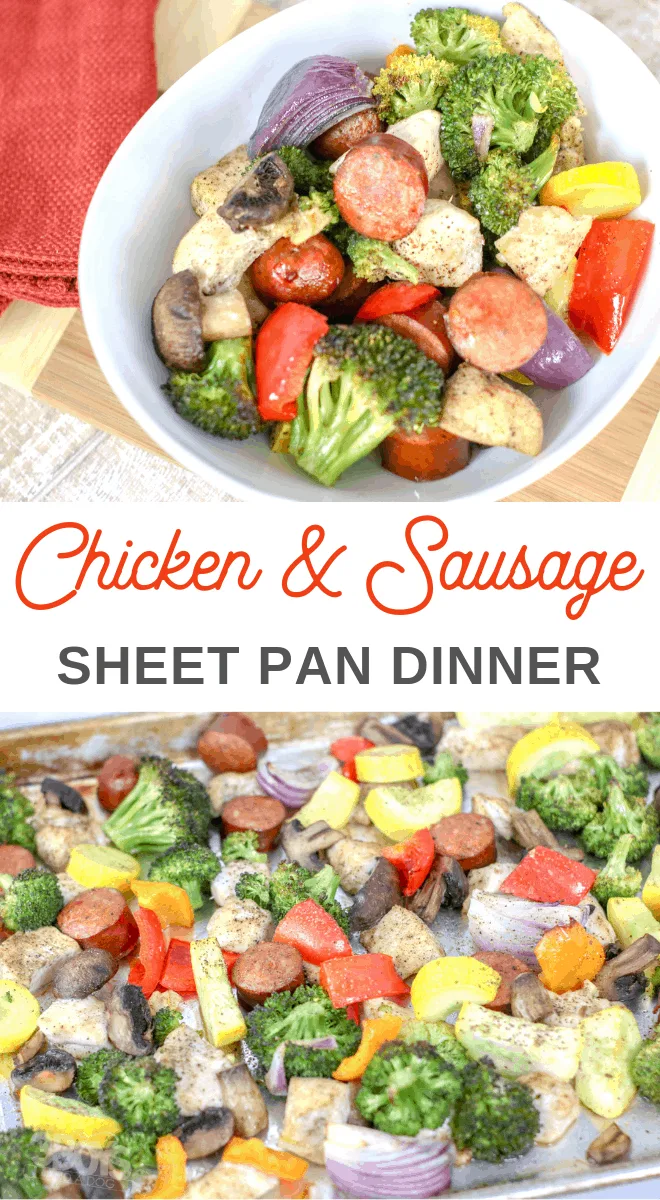 Simple Chicken and Sausage Sheet Pan Dinner