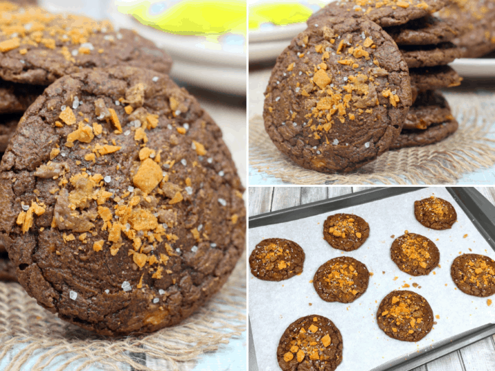 easy butterfinger brownie cookies