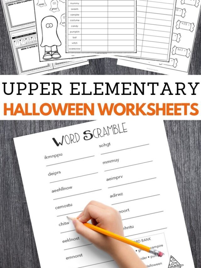Halloween Worksheets for Upper Elementary Story