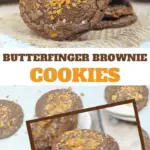 cookies made from brownie mix and crushed Butterfingers