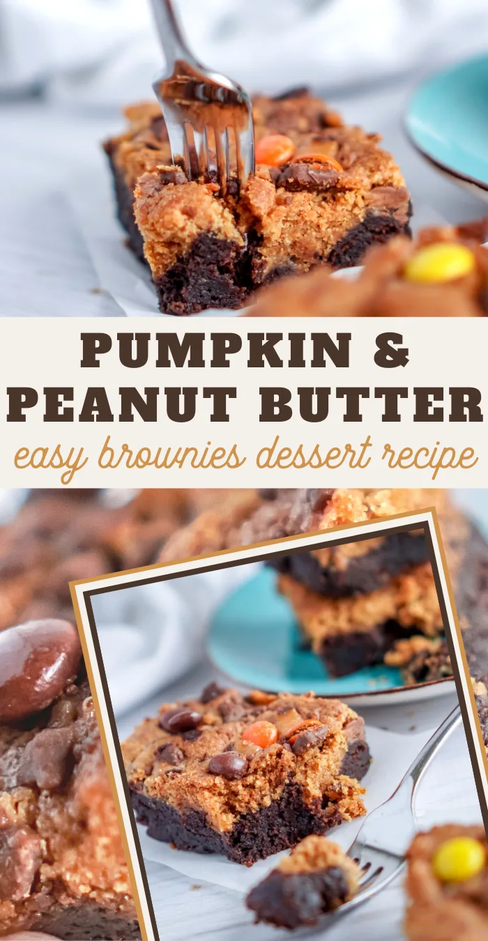 Insanely Easy pumpkin peanut butter brownies recipe