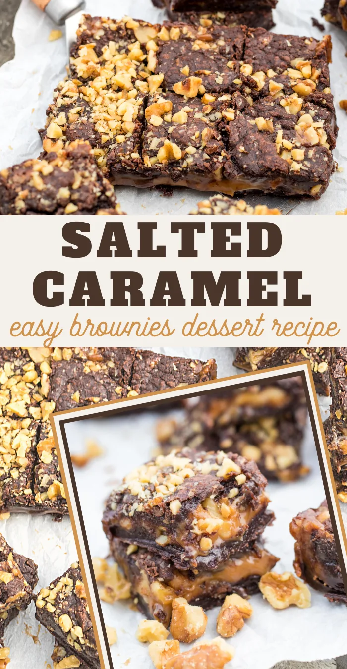 Insanely Easy salted caramel brownies recipe