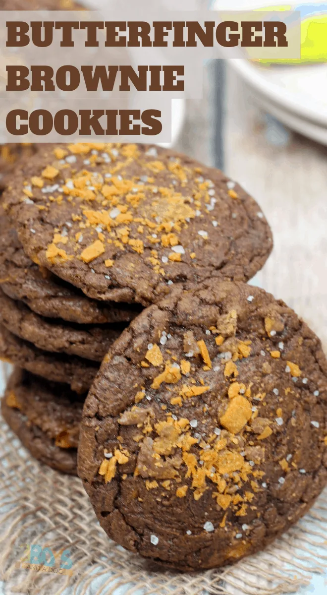 Delicious Butterfinger Brownie Cookies