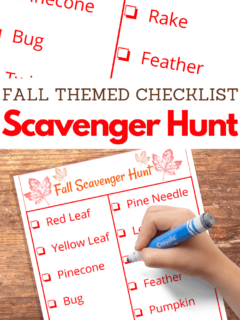 Free Autumn Printable Scavenger Hunt Checklist