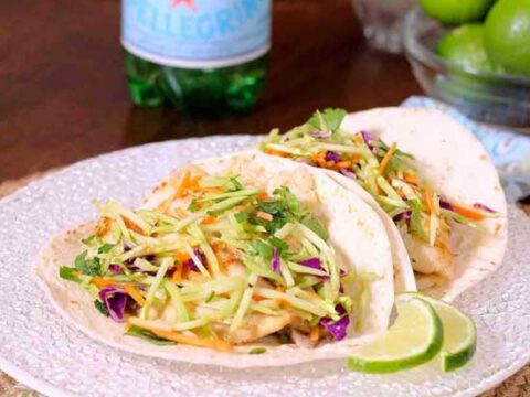 Image for Fish Tacos With Curried Broccoli Slaw