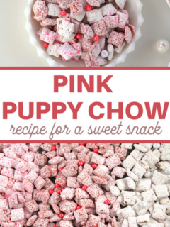 this pink candy coated chex cereal snack recipe is ready to serve in no time