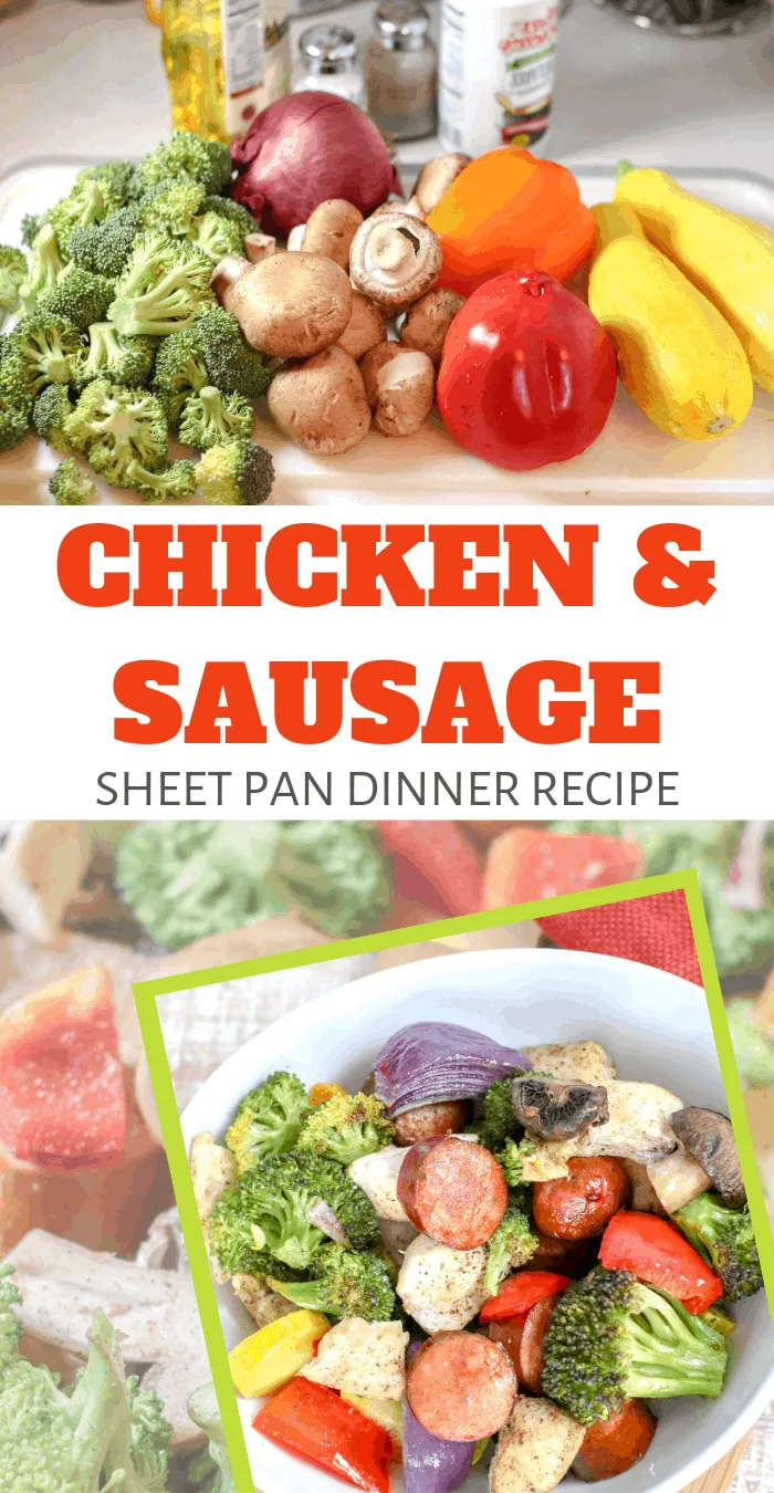 chicken and sausage sheet pan