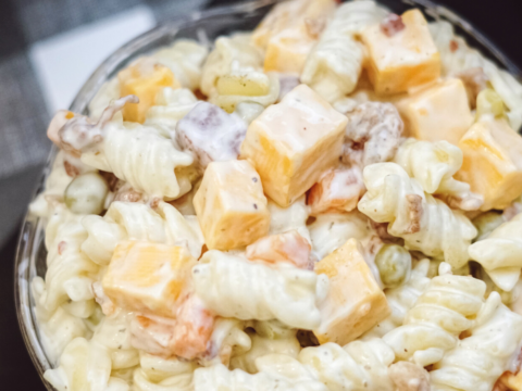 bacon cheese pasta and ranch dressing side d