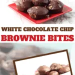 fudgy brownie bites with white chocolate chips
