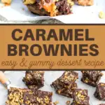 delicious brownies are filled with ooey gooey salted caramel