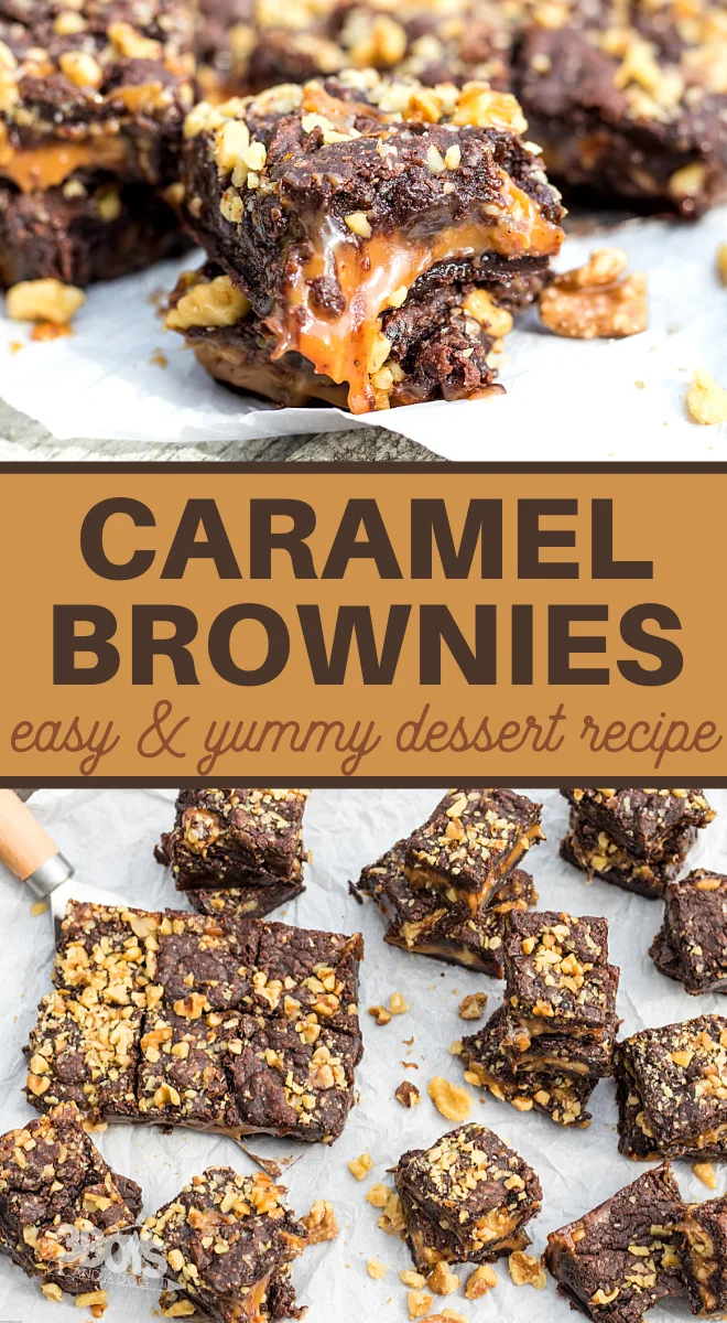 delicious brownies are filled with ooey gooey salted caramel