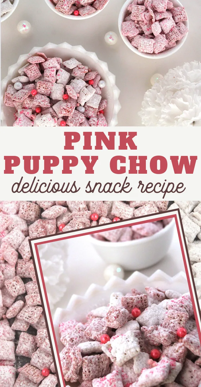 pink puppy chow recipe