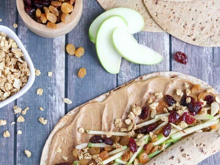 Image for Granola Crunch Apple-Peanut Butter Sandwich Wraps