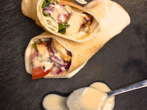 Image for Chicken Shawarma Pita with Tahini Garlic Sauce - The Lemon Bowl®