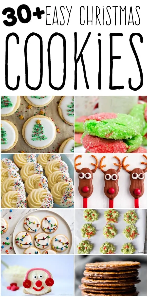 Photo collage of the best easy Christmas Cookies