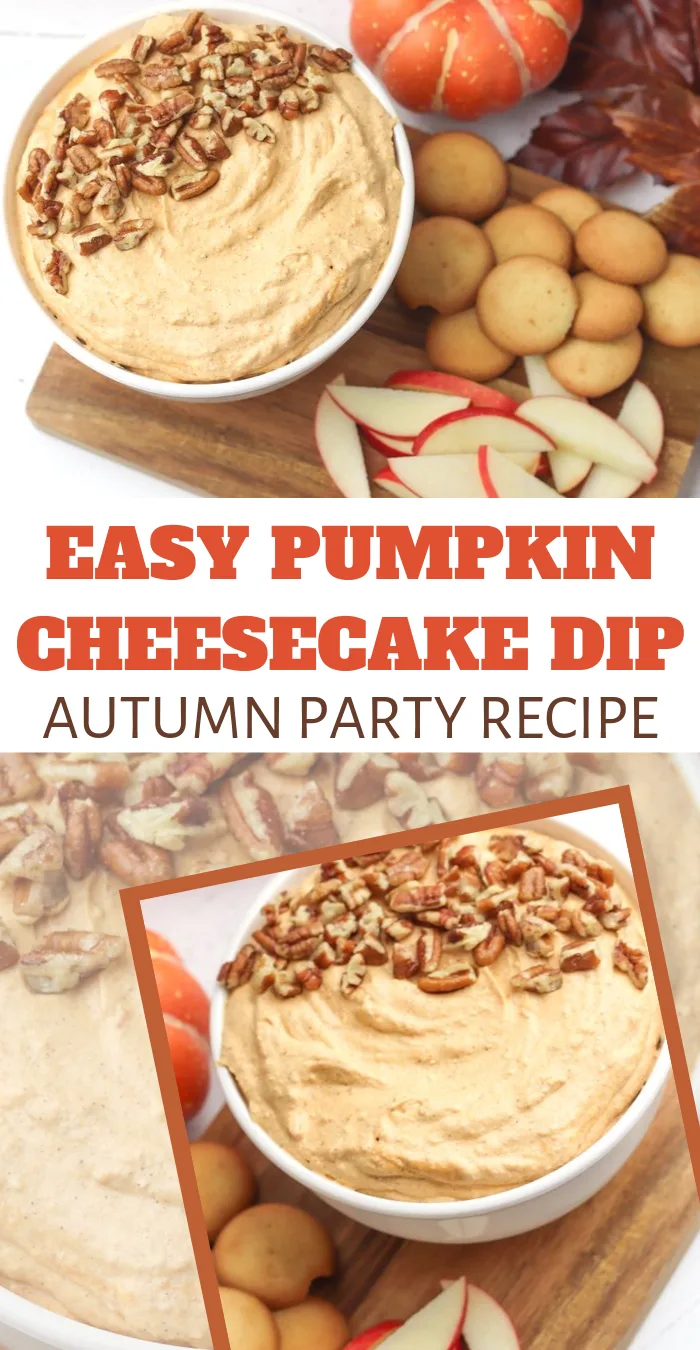 Fall Cream Cheese Dip with Pumpkin Puree for dessert or snack
