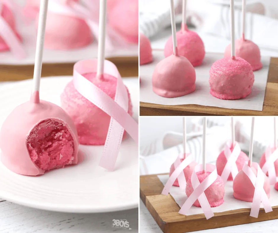 pink breast cancer cake pop ideas