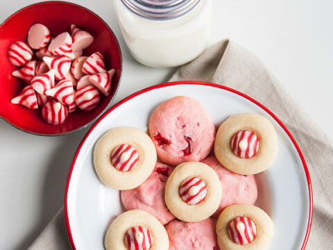 Image for Candy Cane Kiss Cookies Recipe