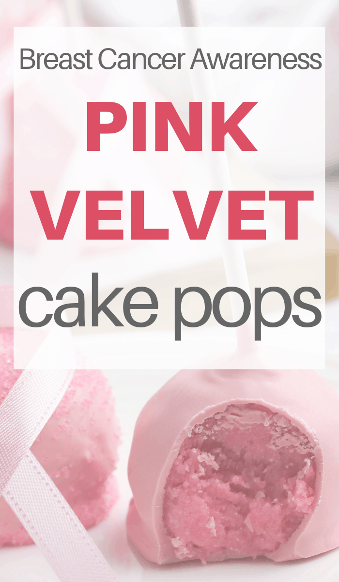 breast cancer awareness pink velvet cake balls