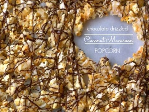 Image for Chocolate Drizzled Coconut Macaroon Popcorn