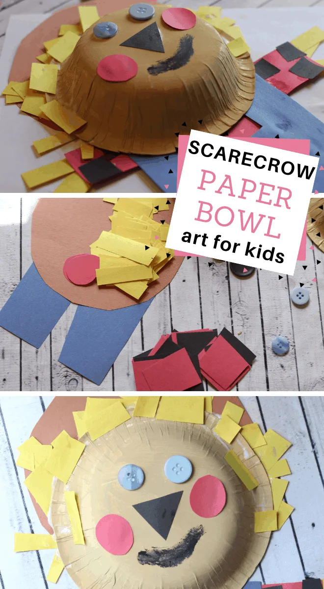 your preschooler can make this easy scarecrow art