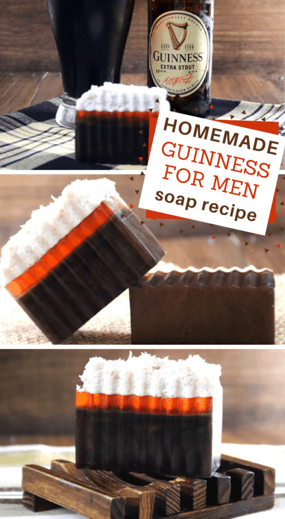 homemade Guinness for Men layered soap recipe