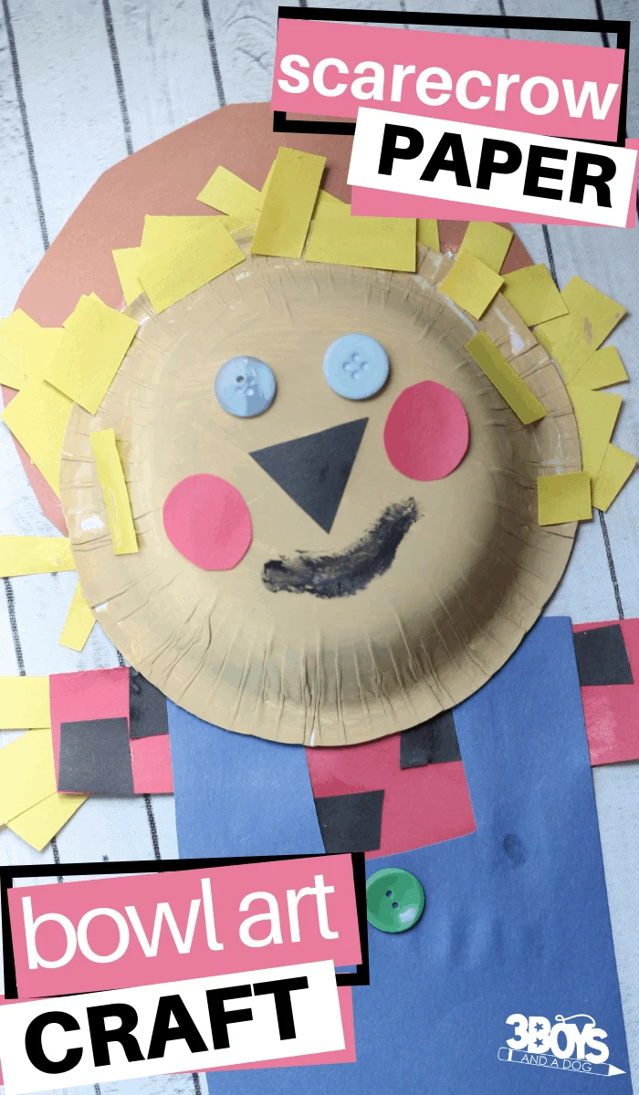 Scarecrow paper bowl art project