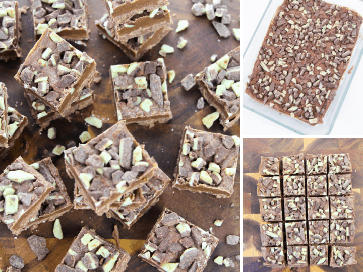Homemade fudge recipe with Andes Mints