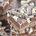 homemade andes mint fudge for dessert