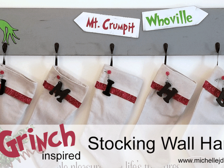 Image for DIY Grinch Inspired Stocking Wall Hanger