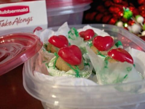 Image for Grinch Cookie Dough Bites in Crinkle Cookie Cups