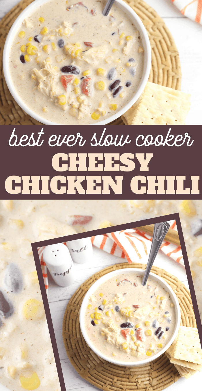 slow cooker cheesy chicken chili