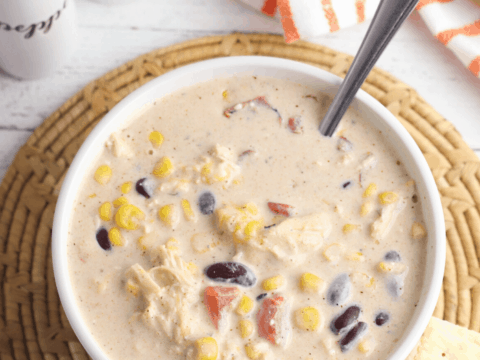 best ever Crockpot cheesy chicken chili