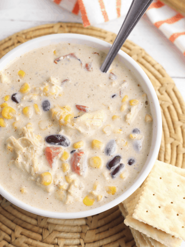 cheesy chicken slow cooker chili recipe