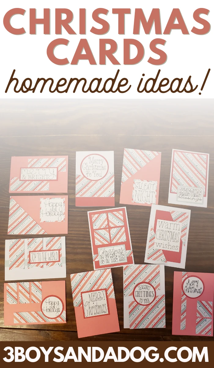 pin image that reads Christmas cards homemade ideas