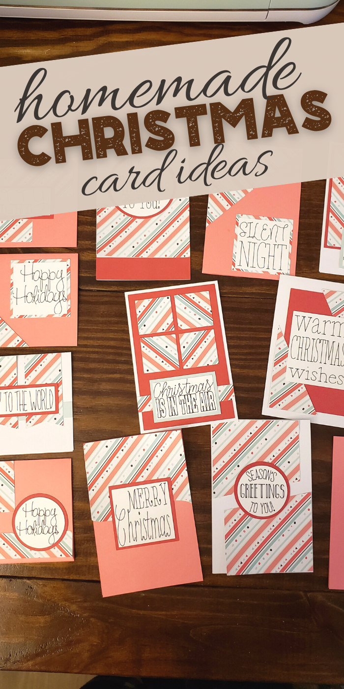 pin image that reads homemade Christmas card ideas