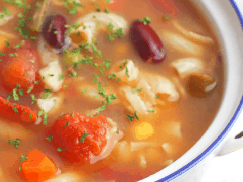 quick and easy dinner recipe of soup with italian flavors