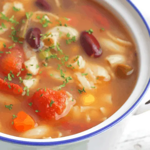 quick and easy dinner recipe of soup with italian flavors