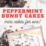 individual sized mini peppermint bundt cakes