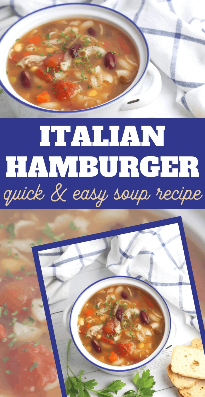 ground beef and vegetables come together in an italian seasoning tomato based soup