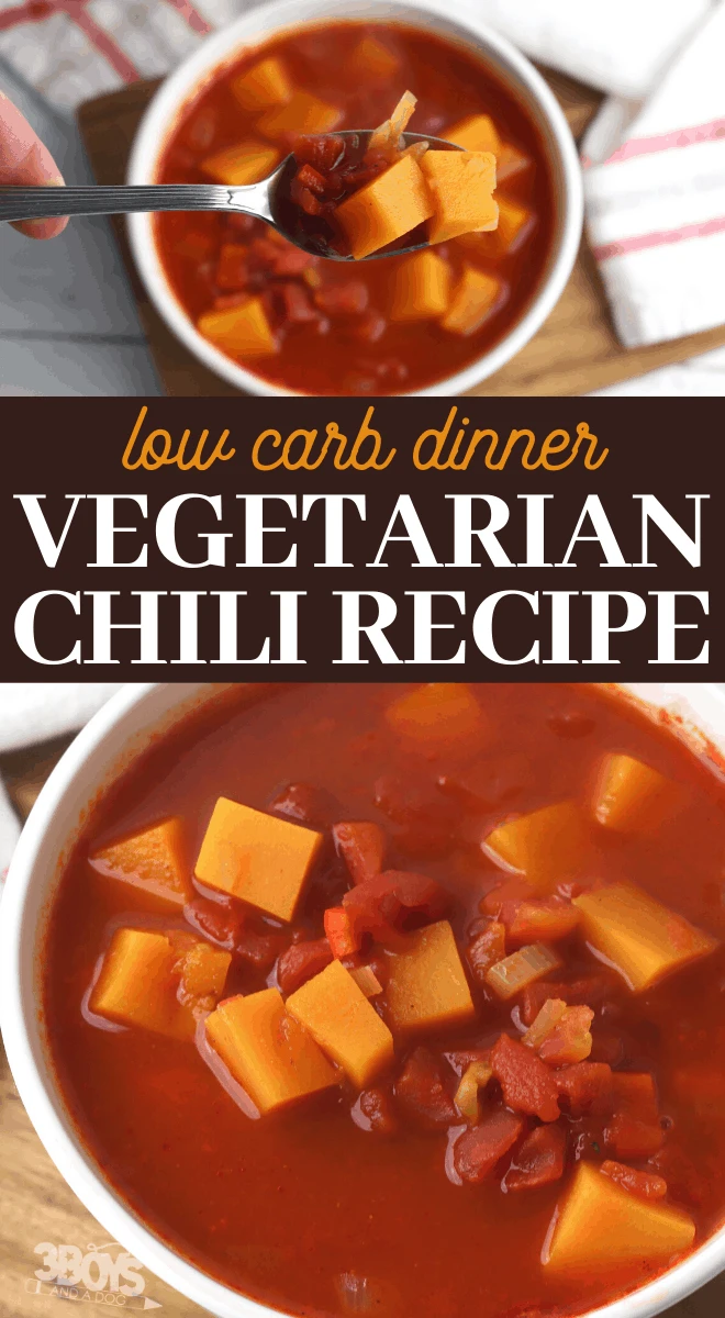 low carb chili vegetarian recipe