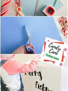 group candy cane fishing game for kids